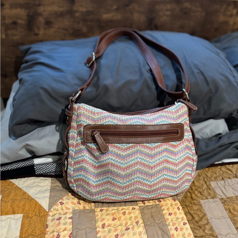 Stone Mountain Brown and Multicolored shoulder bag. - Picture 4 of 16